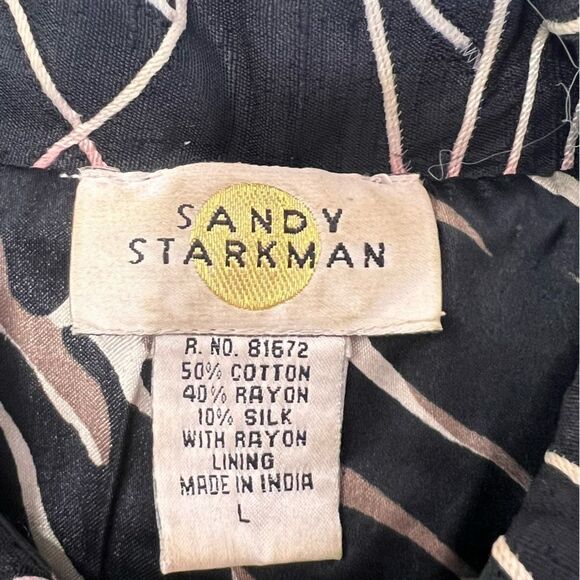 Sandy Starkman Animal Print Patchwork Silk Blend Art to Wear Jacket - Picture 5 of 14